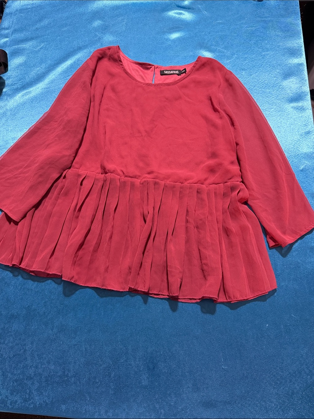 Sassafras  Pleated Hem Peplum Tunic